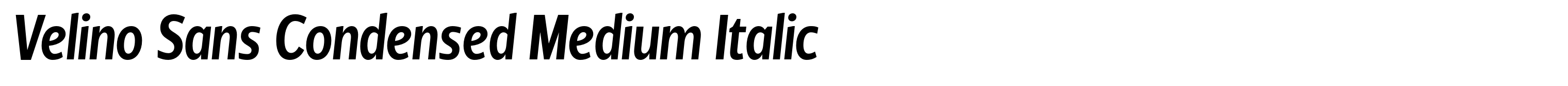 Velino Sans Condensed Medium Italic